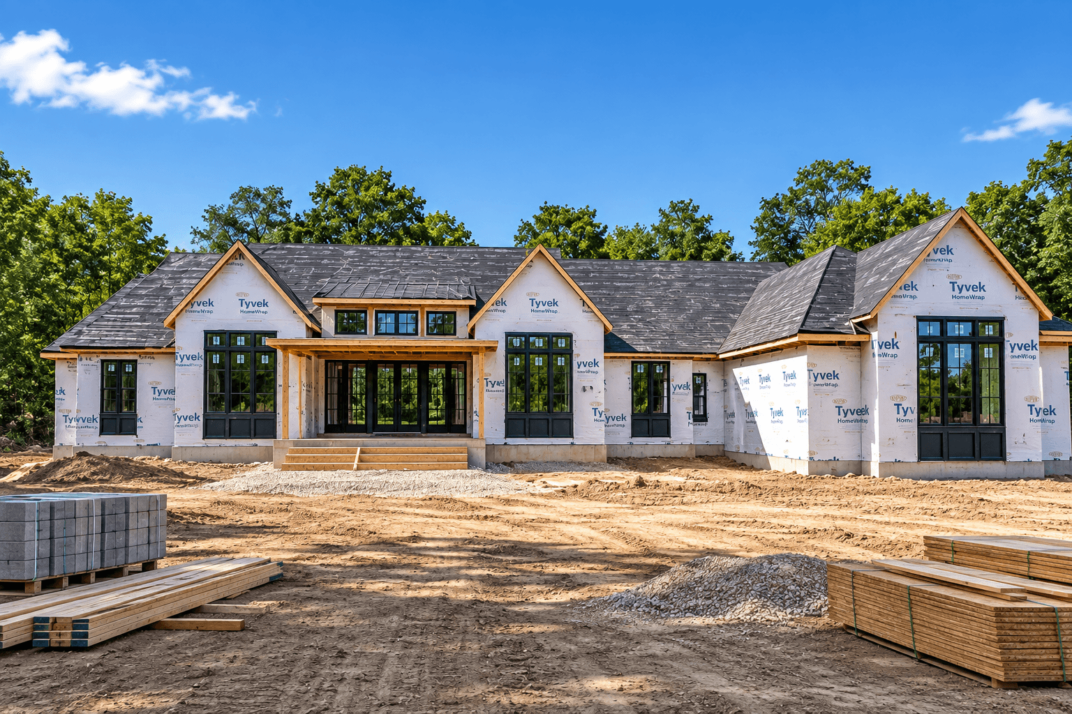 Contemporary custom home under construction by Catalyst Custom Homes | Catalyst Custom Homes Contemporary custom home under construction by Catalyst Custom Homes