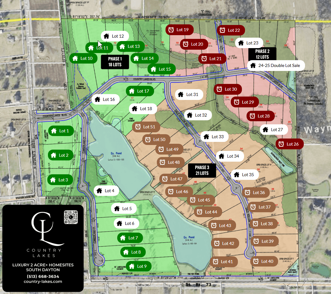 Country Lakes Lot Map August 2026